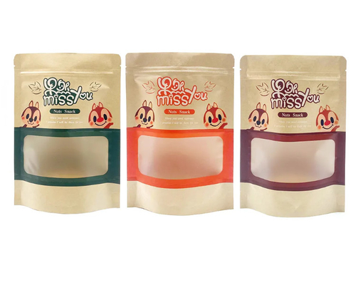 Doypack personalizado Stand Up Top Zipper Frutas secas Embalagem de alimentos Saco de amendoim Saco de nozes Pinheiros Amendoim misturado Nozes de caju Embalagem