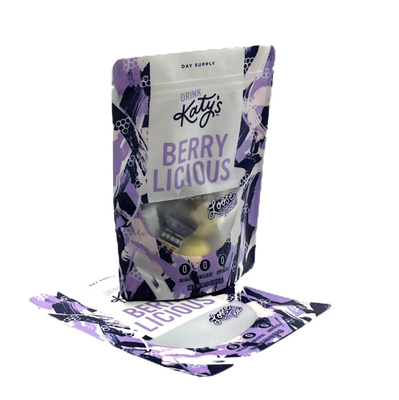 PET reciclável Mylar Ziplock Stand Up Pouch Bag Ervas verdes folhas soltas Negro Café Doypack Sachet Matcha Saco de chá Armazenamento