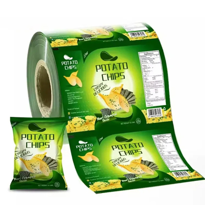 Embalagem automática Filme de plástico biodegradável Chips Film Roll Sachet Film de plástico para snack