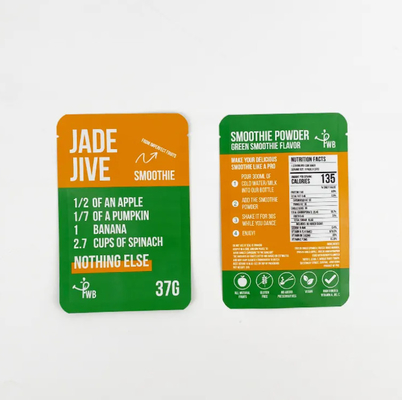 Saco de embalagem de lanches de três lados com design de bolsa de alimentos
