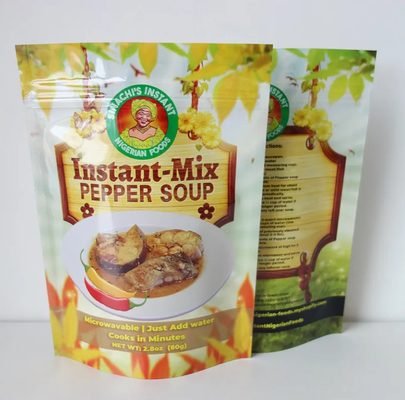 Embalagem de alimentos selável personalizada Logotipo de ponta Imprimir Zip Saco de embalagem de alimentos de plástico