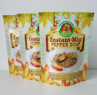 Embalagem de alimentos selável personalizada Logotipo de ponta Imprimir Zip Saco de embalagem de alimentos de plástico