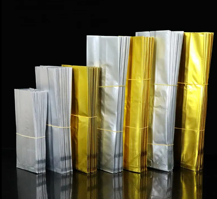 Design personalizado Imprimir Folha de Alumínio Mylar Stand Up Pouch Hot Seal Side Gusset Sacos de Alimentos Caixa de Chá Saco de Embalagem Saco Com Logotipo