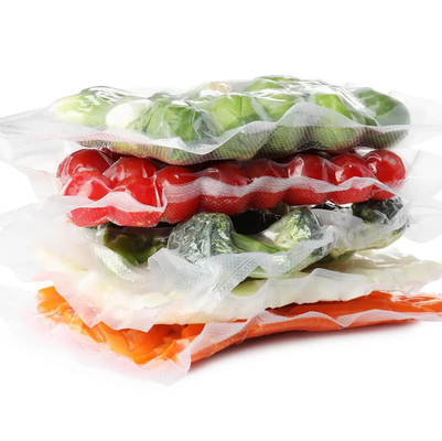 Sacos de embalagem de alimentos congelados transparentes de plástico de nylon, sacos de vedação de vácuo para alimentos