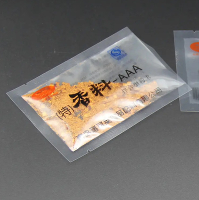 Eco-friendly Custom Printed Small Plastic Bag Spice Sugar 3 Side Sealing Transparent Food Packaging Sachet (Saco de embalagem de alimentos transparente)