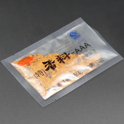 Eco-friendly Custom Printed Small Plastic Bag Spice Sugar 3 Side Sealing Transparent Food Packaging Sachet (Saco de embalagem de alimentos transparente)