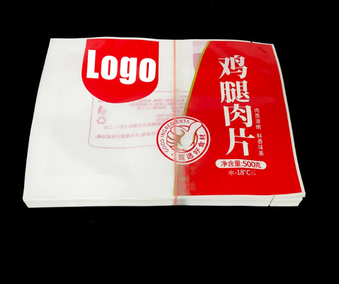 Logotipo Impresso Personalizado Carne PE Nylon Tear Notch Selos Termais Claros Sacos de Embalagem Sacos de Selos de vácuo de qualidade alimentar
