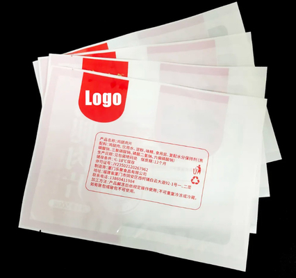 Logotipo Impresso Personalizado Carne PE Nylon Tear Notch Selos Termais Claros Sacos de Embalagem Sacos de Selos de vácuo de qualidade alimentar