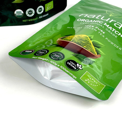 Embalagem de alimentos em bolsas de plástico laminado de alumínio