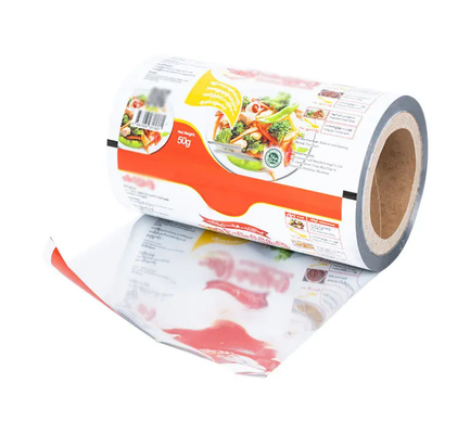 Impressão personalizada Filme de embalagem automático de papel alumínio Impressão de frango em pó condimento lanches batatas fritas Filme de rolo de embalagem de alimentos