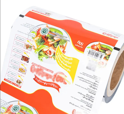 Impressão personalizada Filme de embalagem automático de papel alumínio Impressão de frango em pó condimento lanches batatas fritas Filme de rolo de embalagem de alimentos