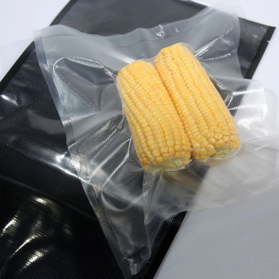 Saco de embalagem de alimentos de vácuo em relevo, fechável e seguro para congelador