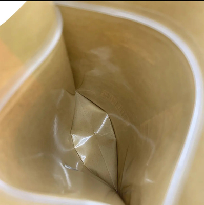 Kraft Paper Sachet Stand Up Pouch Kraft Paper Bag With Window, Sachet Kraft Stand Up Paper Pouch