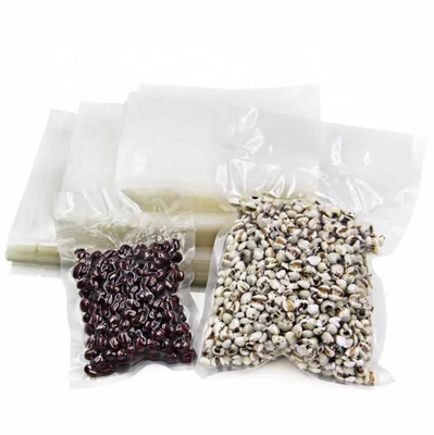 Em estoque e personalizado transparente transparente Nylon PE laminado plástico armazenamento de alimentos embalagem câmara de vácuo sacos selante