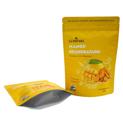 Bolsa de embalagem de alimentos em folha de alumínio seca de mangue personalizada recobrável Bolsa para frutas