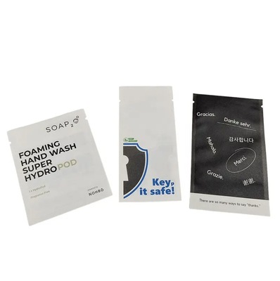Sacos pequenos sellados de três lados Biodegradável Saquete de impressão personalizado para café chá doces lanches embalagens comestíveis Sacos de amostra