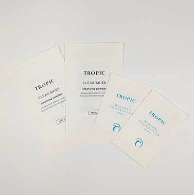Sacos pequenos sellados de três lados Biodegradável Saquete de impressão personalizado para café chá doces lanches embalagens comestíveis Sacos de amostra