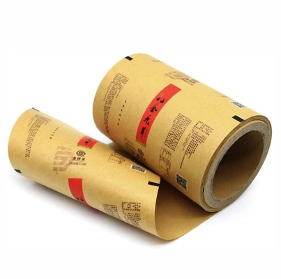 Embalagens personalizadas de papel kraft e rolos de filme de plástico para biscoitos de chá, batatas fritas - biodegradáveis e de qualidade alimentar