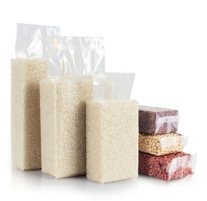 Plástico de qualidade alimentar personalizado, Alumínio puro, Saco a vácuo transparente selado em 3 lados, Saco para cozinhar a vapor, Embalagem para armazenamento de alimentos