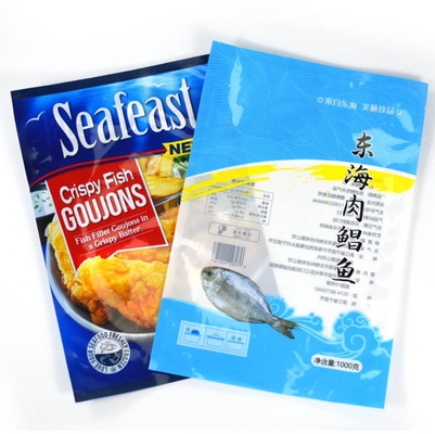 Impressão personalizada, vedação térmica, laminação, saco de nylon à prova de vazamento, embalagens de alimentos congelados de plástico para carne e peixe, saco de vácuo