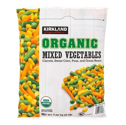 Sacos de Embalagem Personalizados para Embalagem de Alimentos Congelados, Sacos de Armazenamento a Vácuo Selados Termicamente em Três Lados, de Grau Alimentício, para Alimentos Congelados e Vegetais