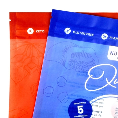 Saco Selado de Três Lados com Impressão Personalizada por Atacado, Saco Plástico de Polietileno de Grau Alimentício, Com Janela e Zíper Reutilizável para Biscoitos