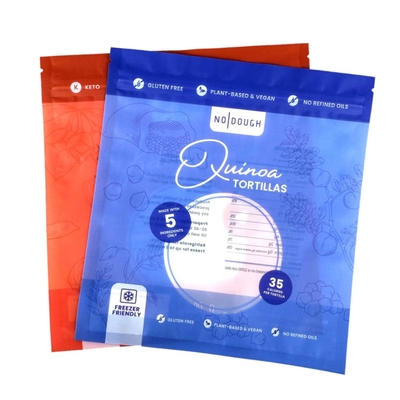 Saco Selado de Três Lados com Impressão Personalizada por Atacado, Saco Plástico de Polietileno de Grau Alimentício, Com Janela e Zíper Reutilizável para Biscoitos