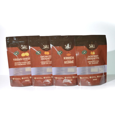 Folha de alumínio Stand Up Pouch Zipper Lock Seal Snack Caramelo Saco de alimentos Reutilizavel Saco Ziplock
