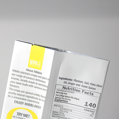 Impressão Digital Personalizada Saco de Folha de Alumínio Plástico Impresso Café Lanche Saco Selado de Três Lados Saco Plano Saco Selado nas Costas