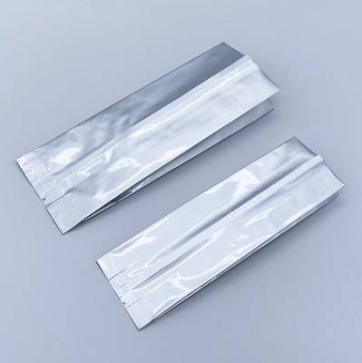 Sacos de pó de alumínio PE à prova de umidade por atacado, laminados, selados a quente, com reforço lateral, embalagem a vácuo, folha de alumínio para armazenamento