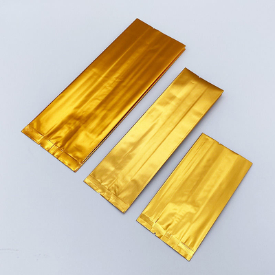 Saco Stand Up com Fundo Chato e Reforço Lateral com Logotipo Personalizado, Sacos de Chá de Folha de Alumínio com Selagem Térmica CPP e PE para Embalagem de Alimentos Plástica