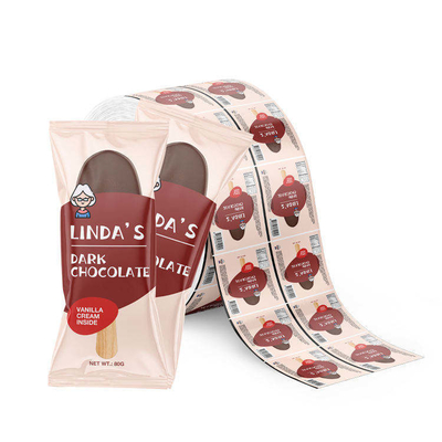 Filme em rolo plástico para embalagem de alimentos com impressão personalizada Filme laminado em folha de alumínio para embalagem de sorvete