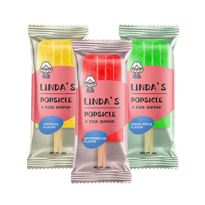 Filme em rolo plástico para embalagem de alimentos com impressão personalizada Filme laminado em folha de alumínio para embalagem de sorvete