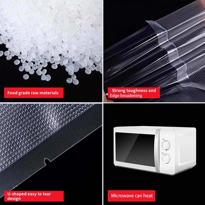 Saco de Embalagem Plástica Comercial de Grau Personalizado, Selador Selado a Calor de 3 Lados, Saco Texturizado, Saco de Embalagem a Vácuo em Relevo, Alimentos, Carne, Nozes