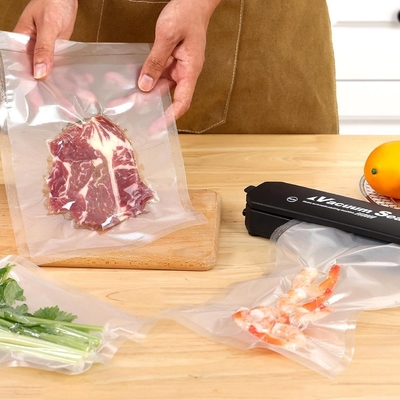 Saco de Embalagem Plástica Comercial de Grau Personalizado, Selador Selado a Calor de 3 Lados, Saco Texturizado, Saco de Embalagem a Vácuo em Relevo, Alimentos, Carne, Nozes