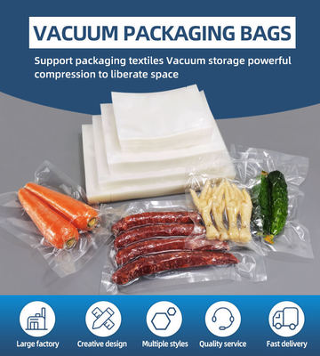 Bolsa de retorno de nylon Saco de plástico de vácuo transparente Embalagem de alimentos Sacos de vedação de vácuo Sacos de vedação térmica Sacos de armazenamento de congelador para carne