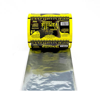 Rolo de filme para embalagem de sachês por máquina automática, plástico de grau alimentício PE laminado, filme para sachês de doces, biscoitos e salgadinhos