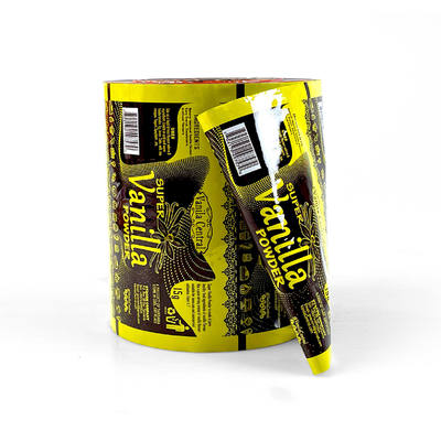 Rolo de filme para embalagem de sachês por máquina automática, plástico de grau alimentício PE laminado, filme para sachês de doces, biscoitos e salgadinhos