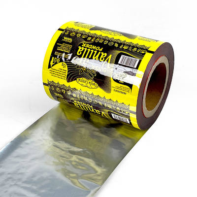 Rolo de filme para embalagem de sachês por máquina automática, plástico de grau alimentício PE laminado, filme para sachês de doces, biscoitos e salgadinhos