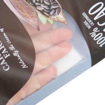 Eco-Friendly Packaging For Coffee Beans Tea Food Snacks Kraft Paper Clear Stand-Up Resealable Zip Lock Custom Logo