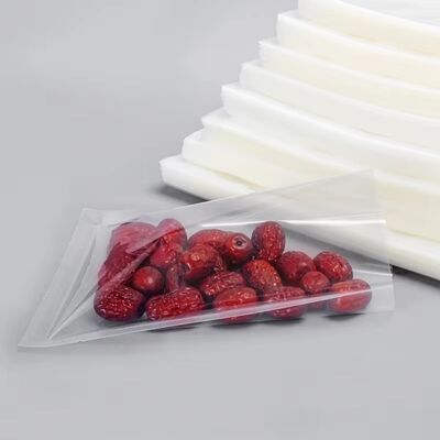 Vendas diretas de fábrica de sacos de embalagem de alimentos de nylon selados de três lados personalizados, sacos de alimentos de vácuo altamente transparentes, sacos de plástico PE, 100pcs