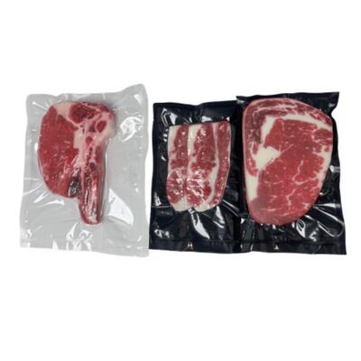 Produtos de carne congelados Embalagem a vácuo Saco de cozinha a vapor transparente Saco de vácuo de carne transparente