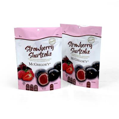 Custom Printed Freeze Dried Fruit Bags Resealable Stand Up Three Side Seal Flat Pouch Dry Fruit Packaging Snack Bags