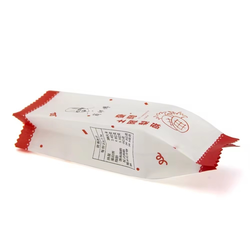 OEM Papel de algodão Pastelaria lado Gusset Bolsa de abacaxi Bolo de papel embalagem sacos envoltório para biscoitos doces