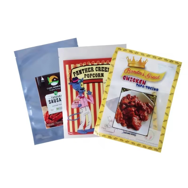 Embalagem de alimentos marinhos Mylar de plástico transparente laminado impresso sob encomenda embalagem a vácuo saco congelado selado