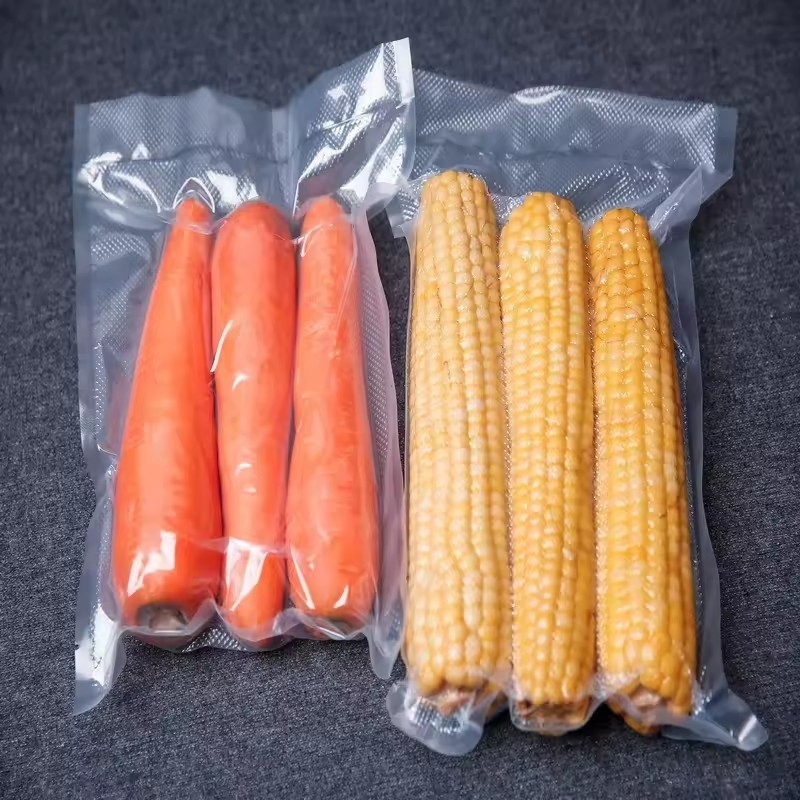 Home Armazenamento Sacos de vácuo de alimentos de plástico de nylon transparente para embalagem de frutas de milho doce