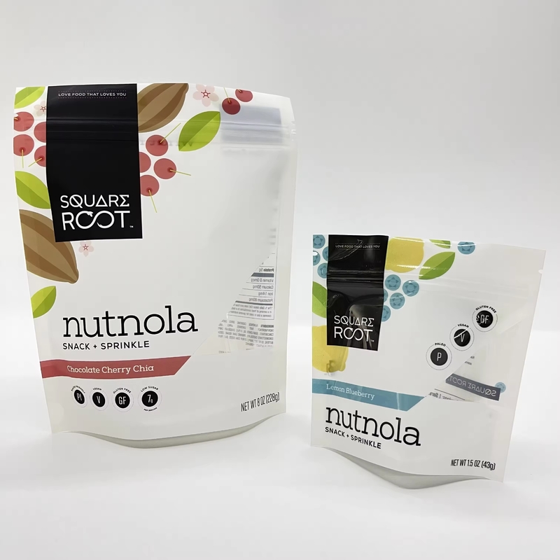 Bolsa de plástico para alimentos com fecho para fechadura Folha de café Papel de alumínio Impresso Filme de fechadura Embalagem Saco Mylar