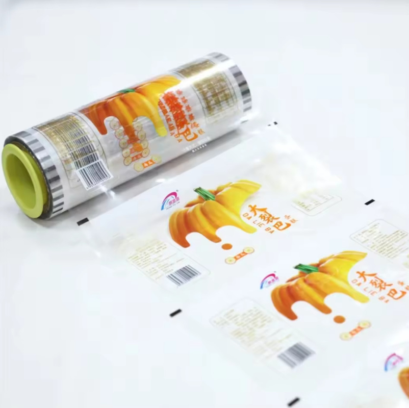 Rolo de película de plástico transparente de alta qualidade para alimentos para embalagem Impressão personalizada Embalagem Rolo de embalagem LDPE/OPP/PE