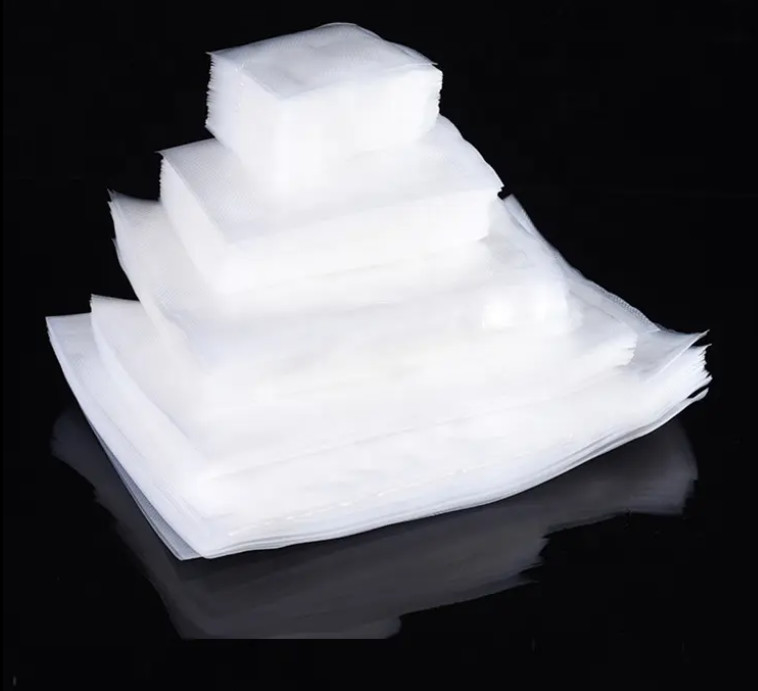 Embalagem de plástico de peixe de nylon transparente laminado à prova de vazamento de qualidade alimentar Selo térmico Sacos de selo a vácuo