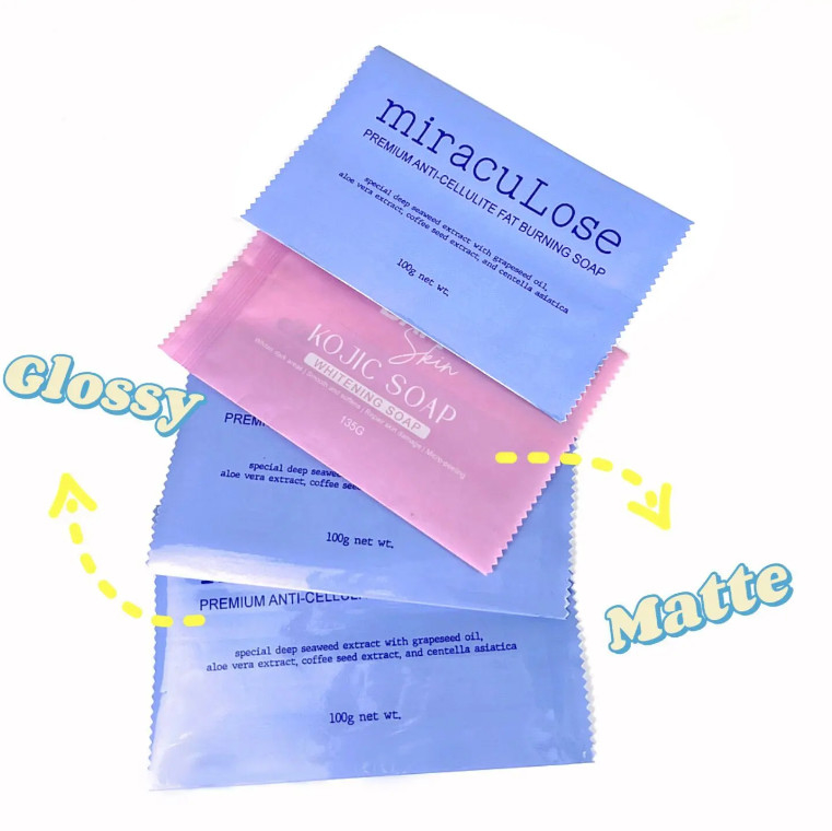 Embalagem de sabão embalado Saco de plástico pequeno de impressão de parte traseira Saco de selo lateral Saco de almofada Saco de sabão Sacos Mylar